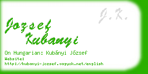 jozsef kubanyi business card